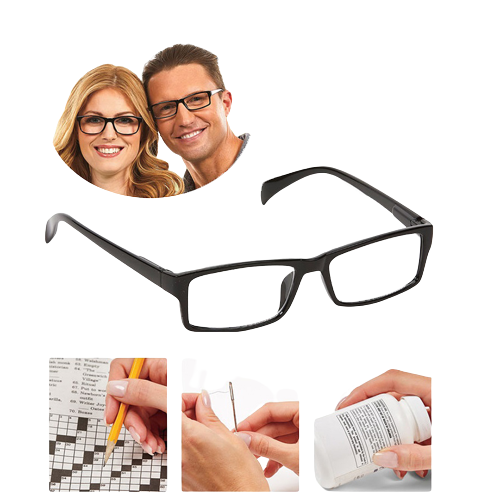 collage of people using OnePower Glasses